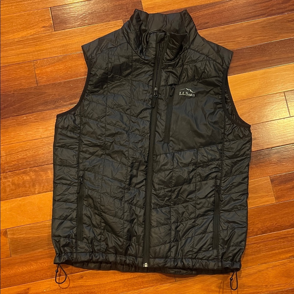 L.L. Bean PrimaLoft Packaway Vest Black Size Medium